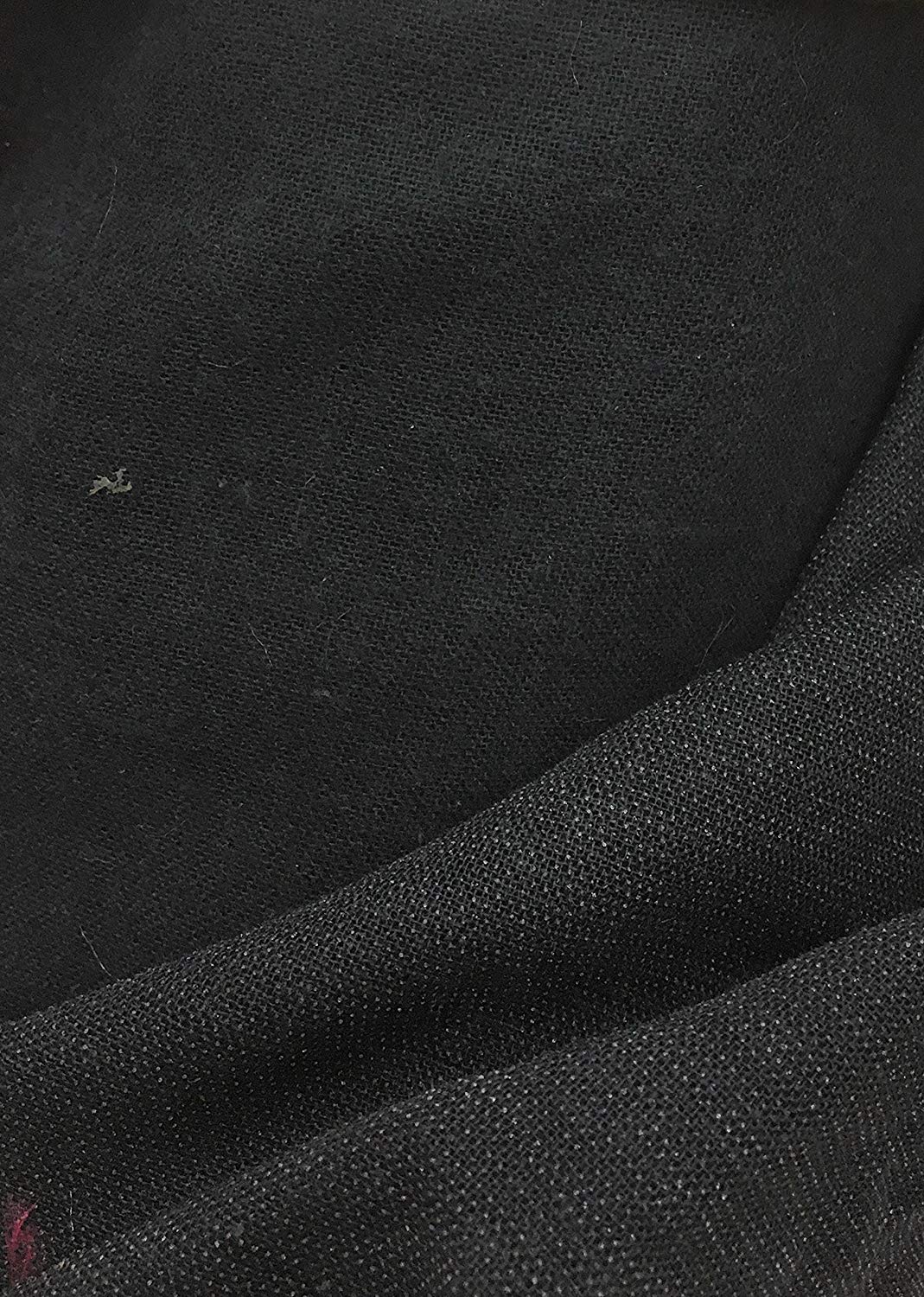 Black Tricot Fusible Interfacing 60" width - 1 YARD PRE-CUT