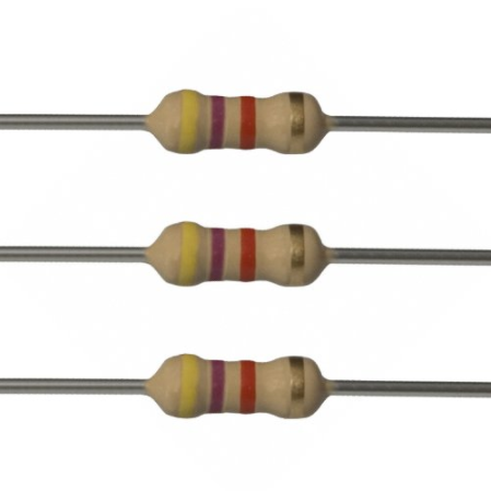 Resistors, 4.7 KOhm- Pack of 100