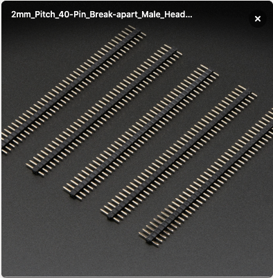 2mm Pitch 40-Pin Break-apart Male Headers