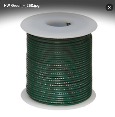 Hook Up Wire Green, 22 AWG, Stranded, 100'
