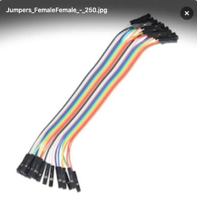 Jumper Wires - Connected 6" (F/F, 20 pack)