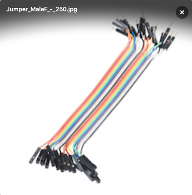Jumper Wires - Connected 6" (M/F, 20 pack)