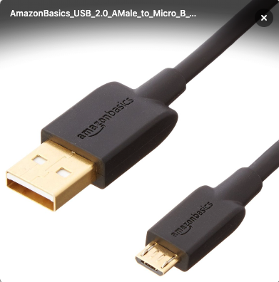 USB 2.0 A-Male to Micro B Cable - 3 Feet