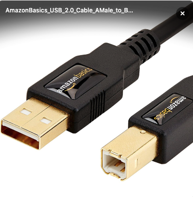 USB 2.0 Cable - A-Male to B-Male - 6 Feet