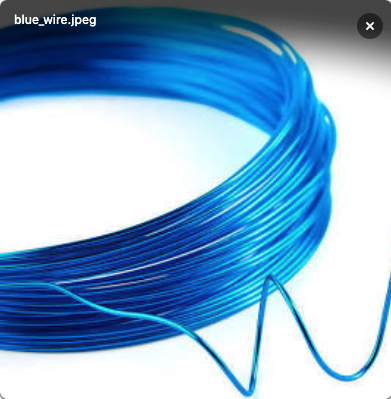 Aluminum Craft Wire, 12 gauge, 39ft (blue)