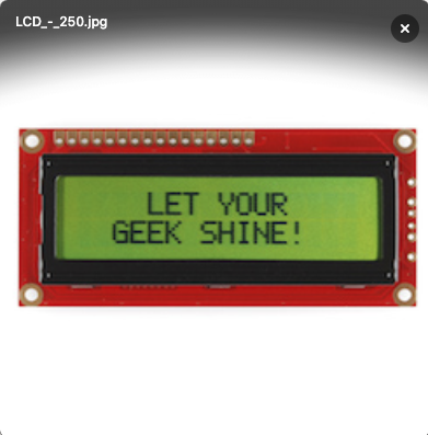 Basic Character LCD Display - 16x2