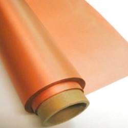 Pure Copper Polyester Taffeta Fabric (12" x 12" )